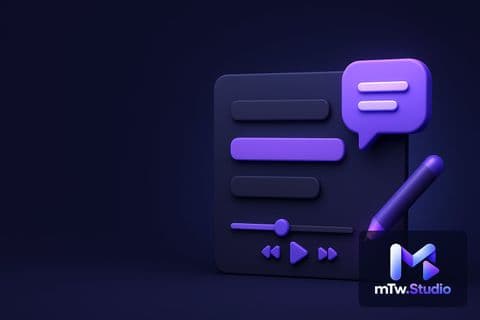 Videoplayer und mtw studio logo im vordergrund